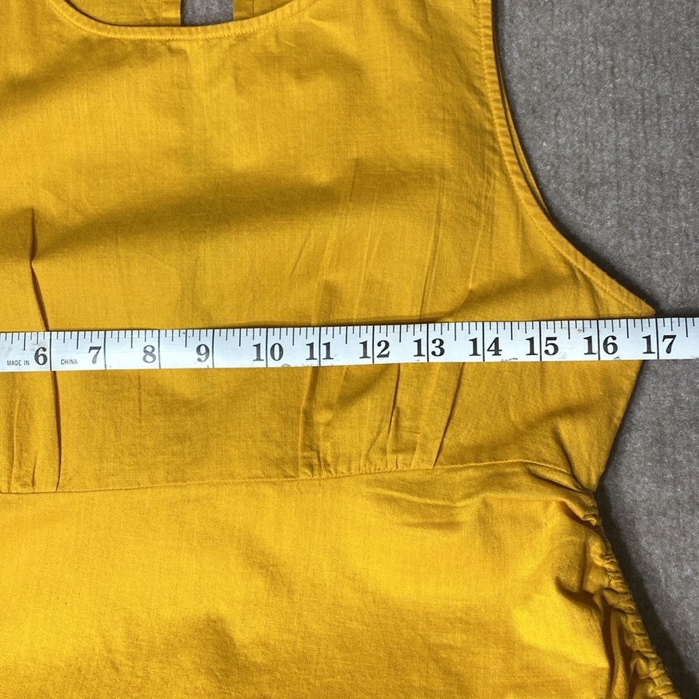 Urban‎ Outfitters Yellow Cotton Jackie Cinched Sleeveless Midi Dress Size Medium - Picture 12 of 12